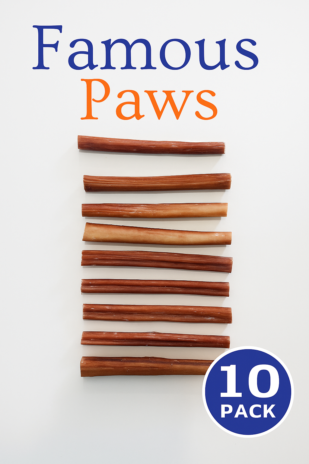 10 Pack Bully Sticks - 6 inches